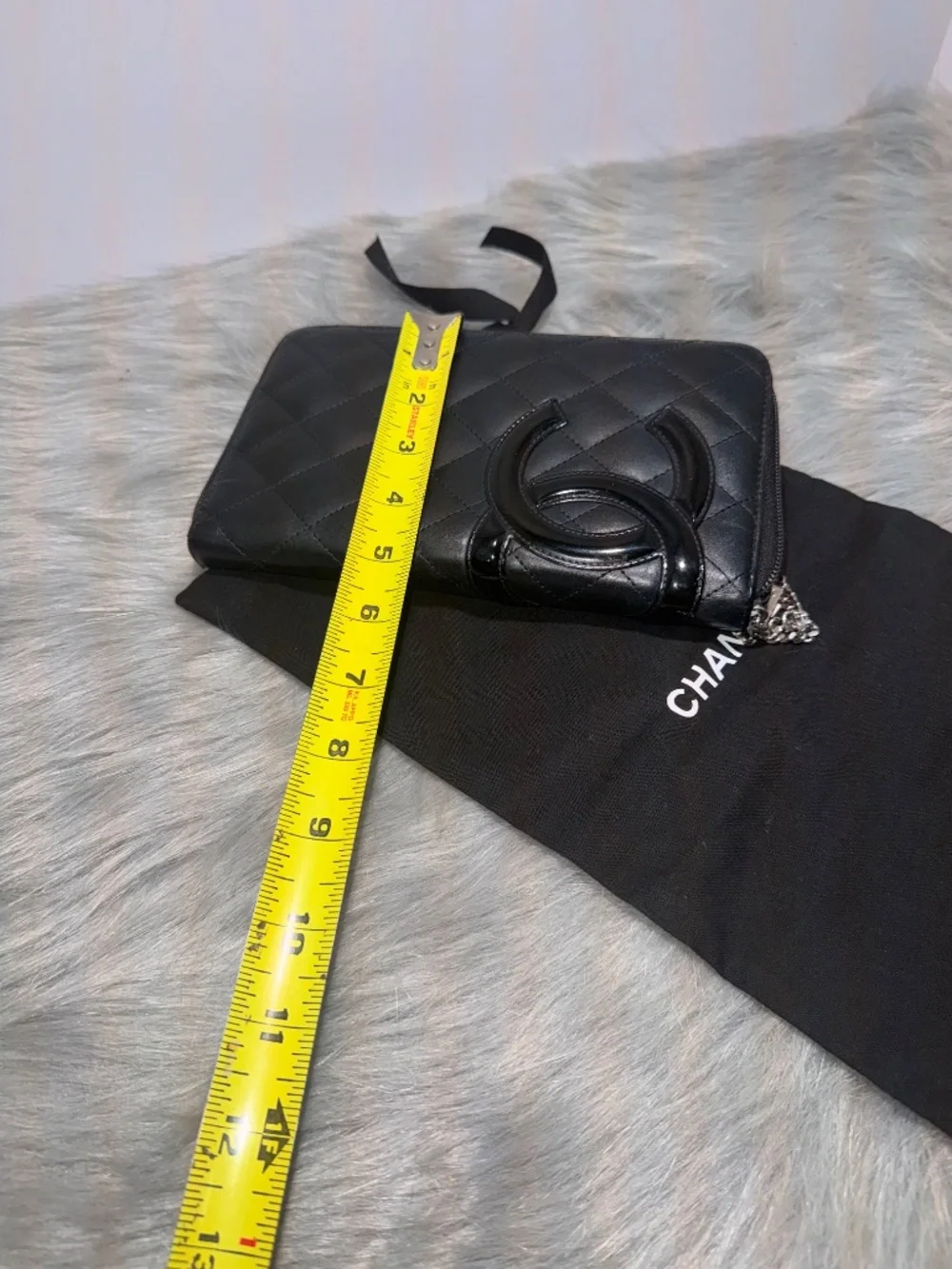 Chanel Cambon Black Quilted Leather Organizer~EUC